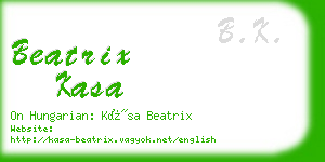 beatrix kasa business card